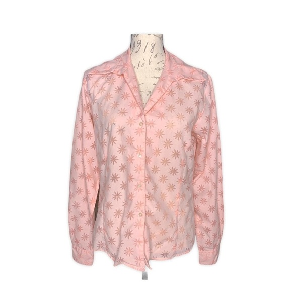 Rockies Floral Sheer Cutouts Button Down Shirt - Picture 1 of 6